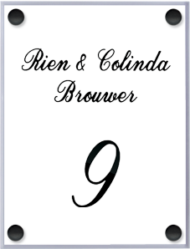 Perspex naambordje - Series 1002