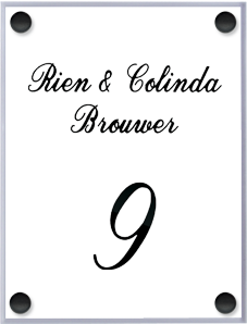 Perspex naambordje - Series 1002