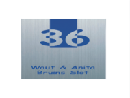 Aluminium naambordje - Series 454