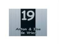 Aluminium naambordje - Series 456