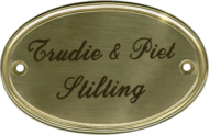Messing naambordje - Series 49