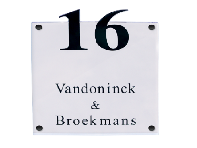 Perspex naambordje - Series 651