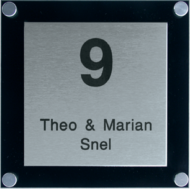 rvs naambordje - series 664