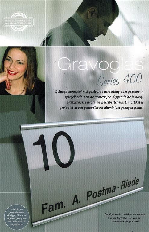 Gravoglas naambordje - Series 405 - Afbeelding 2