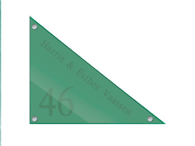 Glaslook naambordje - Series 1011