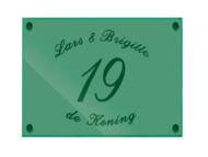 Glaslook naambordje - Series 1015