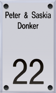 Perspex naambordje - Series 1023