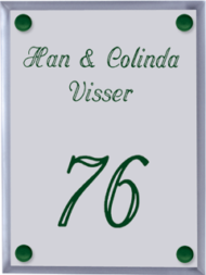 Perspex naambordje - Series 1024