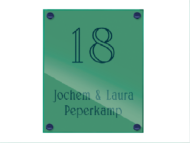 Glaslook naambordje - Series 1032