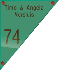 Glaslook naambordje - Series 1033