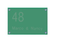 Glaslook naambordje - Series 1035