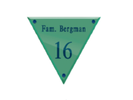 Glaslook naambordje - Series 1041