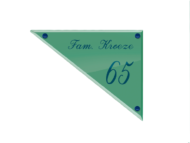 Glaslook naambordje - Series 1043