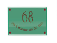 Glaslook naambordje - Series 1045