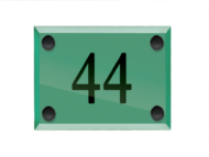 Glaslook naambordje - Series 1046