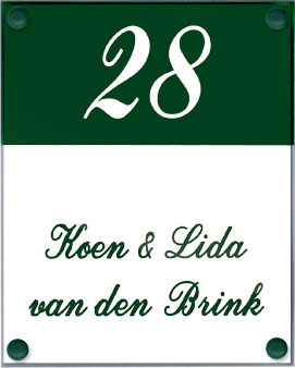 Perspex naambordje - Series 1152