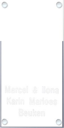 Perspex naambordje - Series 1152