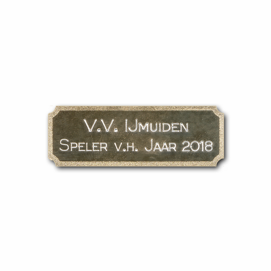 Luxe graveerplaatje 50 x 17 mm (incl. graveren)