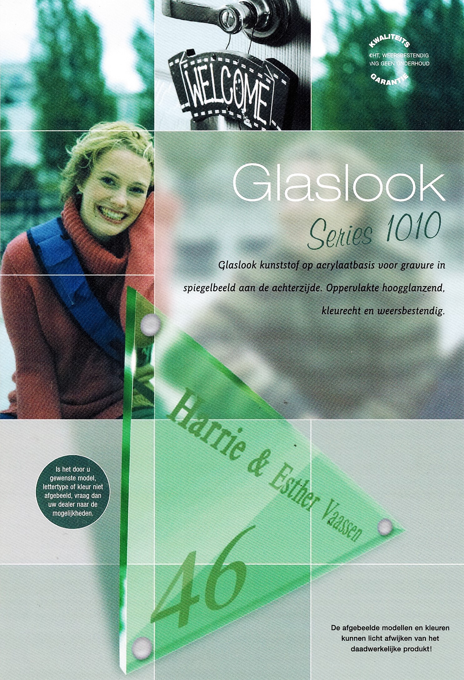 Glaslook naambordje - Series 1016 - Afbeelding 2