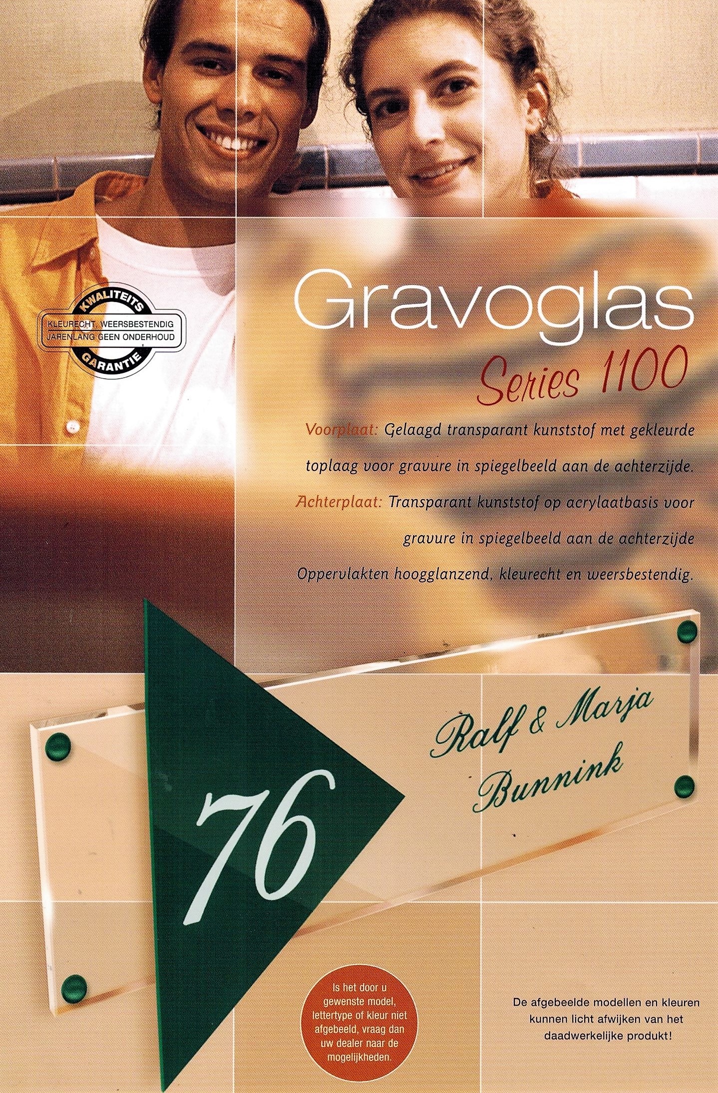 Gravoglas naambordje - Series 1107 - Afbeelding 2