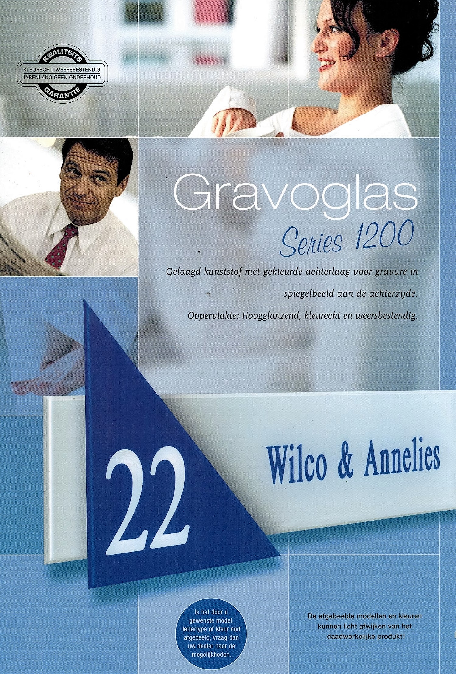 Gravoglas naambordje - Series 1202 - Afbeelding 2