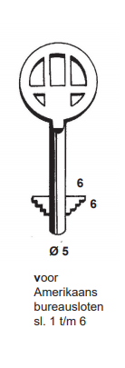 Junie Amerikaanse Bureausleutel (1 t/m 6) - Afbeelding 2