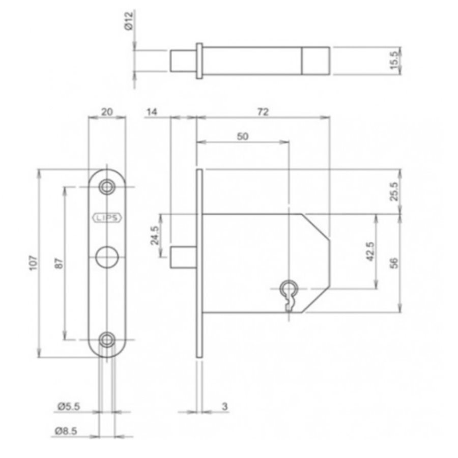 Kastslot Lips 2084 - Afbeelding 3