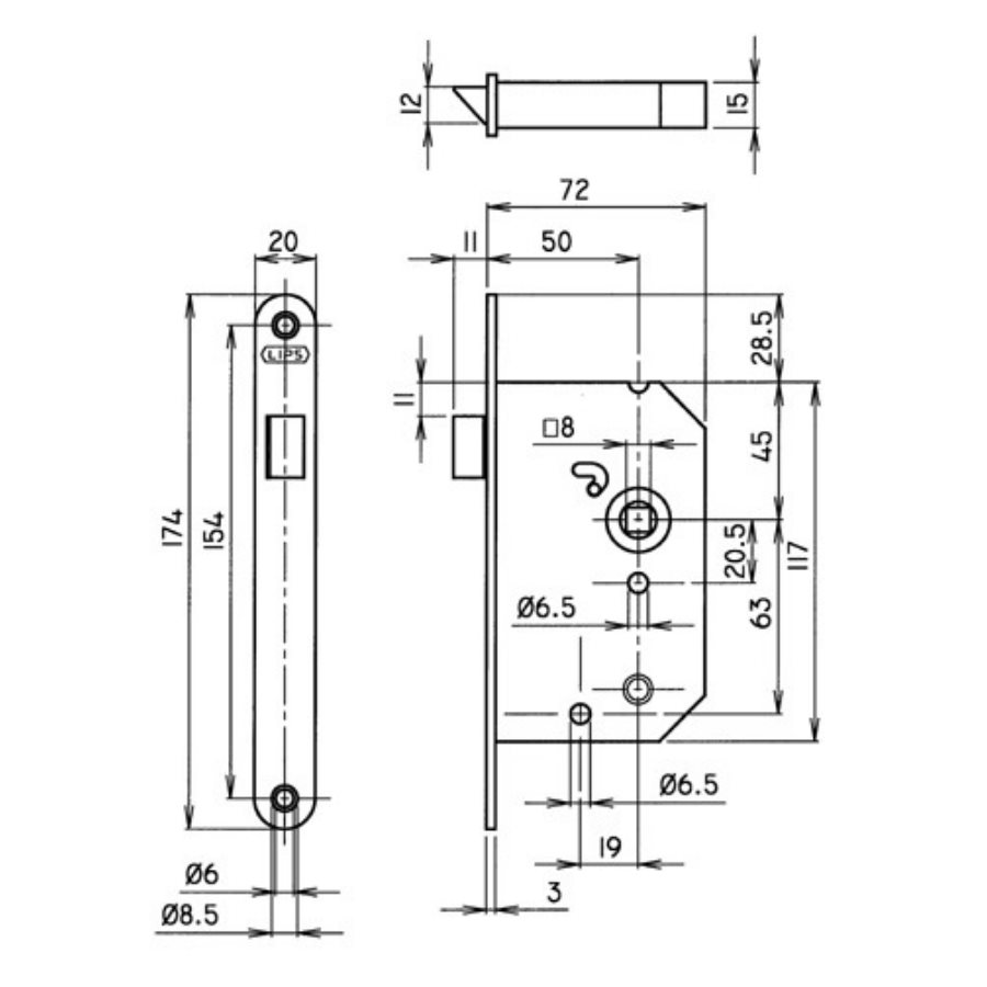 Loopslot Lips 2054 - Afbeelding 3