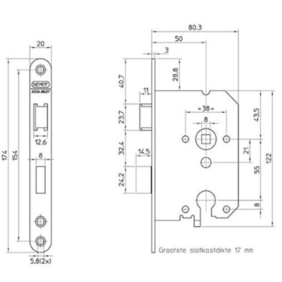 Klavierslot Nemef 1269/4 - Afbeelding 3