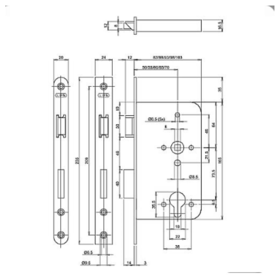Cilinder insteekslot Lips 2423 - Afbeelding 3