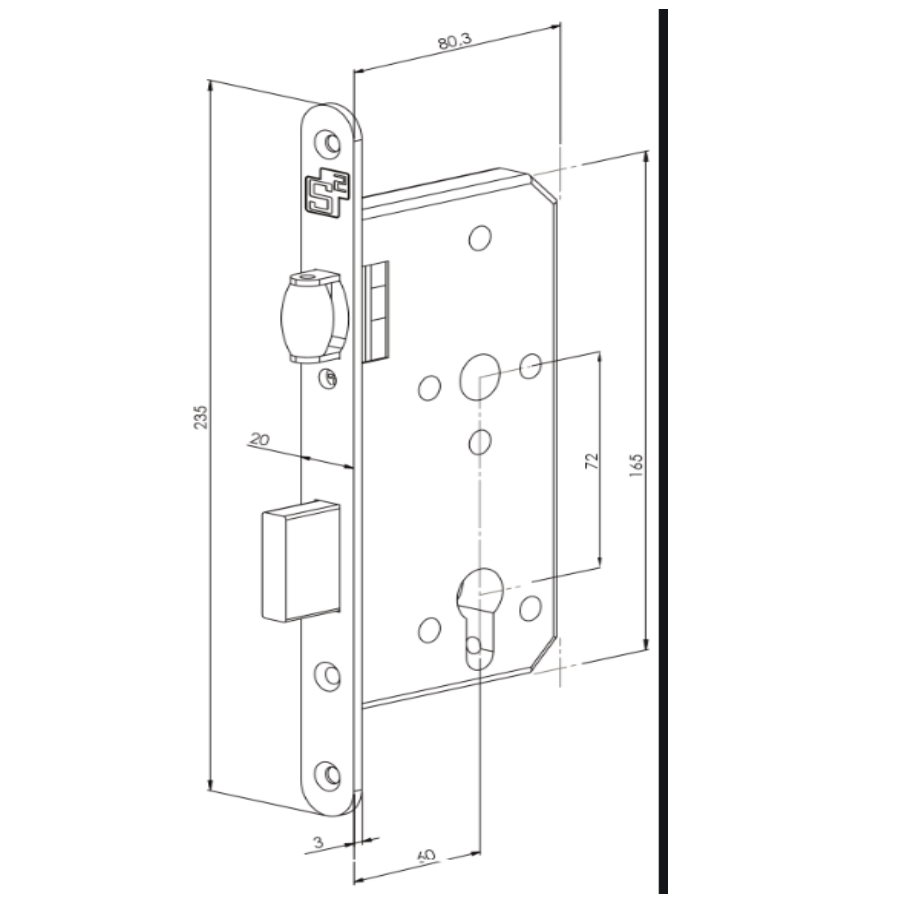 Cilinder insteekslot S2 (rolschoot) - Afbeelding 3