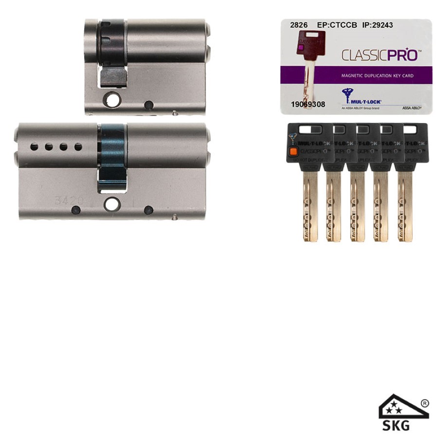 Mul-T-Lock SKG★★★ cilinder set (30x30mm + 30x10mm)