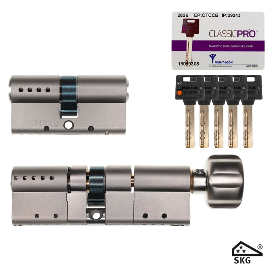 Mul-T-Lock SKG★★★ cilinder set (30x30mm + KNOP50x45mm)