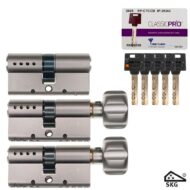 Mul-T-Lock SKG★★★ cilinder set (30x30mm + 2 stuks KNOP30x30mm)
